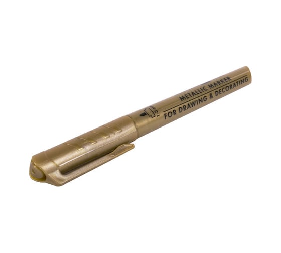 Маркер для декорирования и рисования BRAUBERG Art Metallic золотистый, линия письма 1-3 мм 152438