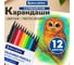 Цветные карандаши 12 цветов BRAUBERG, черное дерево, грифель мягкий 3,3 мм 4 шт 181856 2