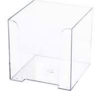 Пластиковая подставка для бумажного блока BRAUBERG Classic, 90x90x90 мм, прозрачная 238092
