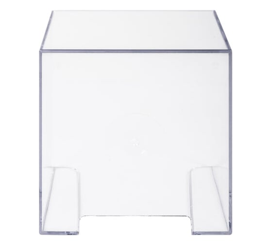 Пластиковая подставка для бумажного блока BRAUBERG Classic, 90x90x90 мм, прозрачная 238092