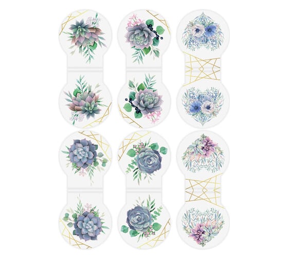 Магнитные закладки для книг BRAUBERG Flowers, набор 6 шт, 32x28 мм 113168