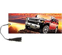 Закладка для книг BRAUBERG Крутой джип с линейкой, 3D-объемная, с декоративным шнурком 128102