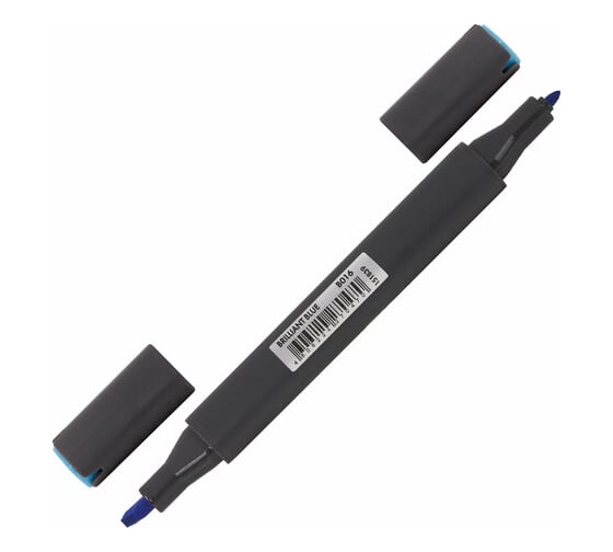Двусторонний маркер для скетчинга BRAUBERG Art Classic 1 мм - 6 мм, ярко-голубой B016 151839