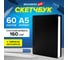 Скетчбук BRAUBERG белая бумага 160 г/м2, 145x205 мм, 60 листов, гребень, твёрдая черная обложка, Art 115072 2