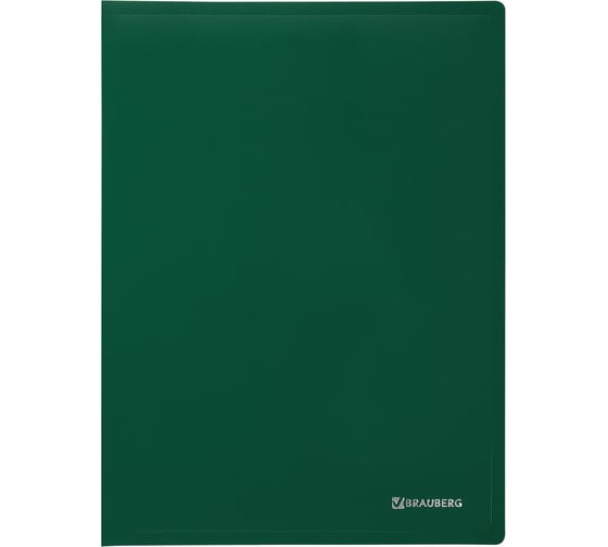 Папка BRAUBERG Office 80 вкладышей, зеленая, 0.8 мм 271333