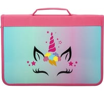 Папка для труда BRAUBERG Unicorn на молнии, А4 с ручкой, 1 отделение, органайзер 271447