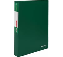 Папка BRAUBERG Office 100 вкладышей, зеленая, 0.8 мм 271335