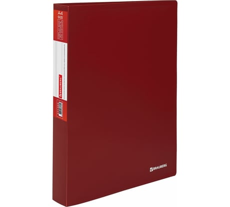 Папка BRAUBERG Office 60 вкладышей, красная, 0.6 мм 271329
