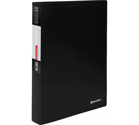 Папка BRAUBERG Office 80 вкладышей, черная, 0.8 мм 271331