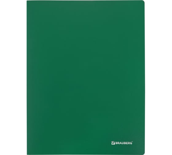 Папка BRAUBERG Office 10 вкладышей, зеленая, 0.5 мм 271323