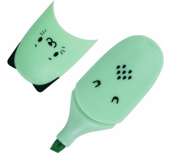 Набор текстовыделителей BRAUBERG Kids Cute Cats Pastel мини 6 цветов, линия 1-5 мм 152436