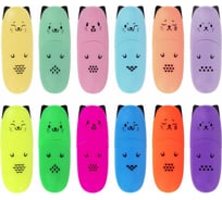 Набор текстовыделителей BRAUBERG Kids Cute Cats мини 12 цветов, линия 1-5 мм 152437
