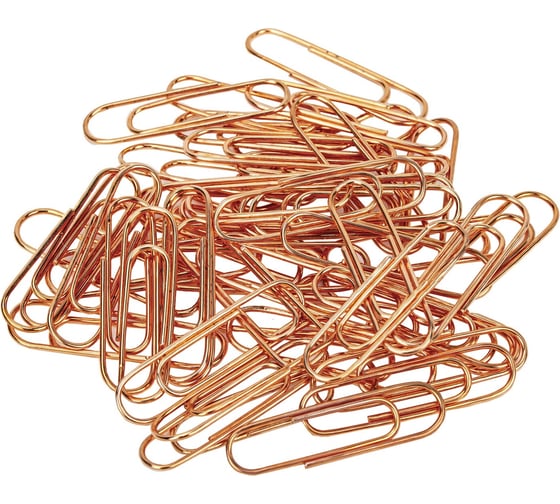 Скрепки BRAUBERG 28 мм, омедненные, 100 шт, в картонной коробке 270448