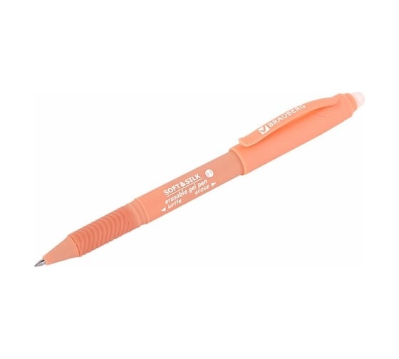 Стираемая гелевая ручка BRAUBERG Soft silk Pastel с грипом, синяя, корпус ассорти, узел 0.7 мм 143934