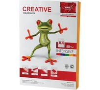 Цветная бумага CREATIVE Color А4, 80 г/м2, 100 листов, интенсив, оранжевая, Биpr-100ор 110506