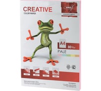 Цветная бумага CREATIVE Color А4, 80 г/м2, 100 листов, пастель, розовая, Бпpr-100р 110502