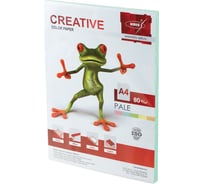 Цветная бумага CREATIVE Color А4, 80 г/м2, 100 листов, пастель, зеленая, Бпpr-100з 110500