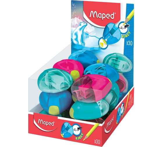 Точилка MAPED I-Gloo Eject, с контейнером, защита от сломанного грифеля 032712 227335
