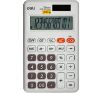 Калькулятор DELI настольн.компакт. em120,12р, дв. пит, 118x70мм,темно-серый,  EM120BLACK