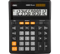 Калькулятор DELI настольный полноразмерный 888, 12р,дв.питание, черн. EM888