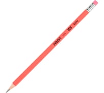 Чернографитный карандаш DELI neon, hb, деревянный, трехгранный, с ластиком, ассорти 1407965