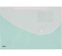 Папка-конверт DELI 5506 на кнопке, А4+, 180 мкм, карман, ассорти 1593859