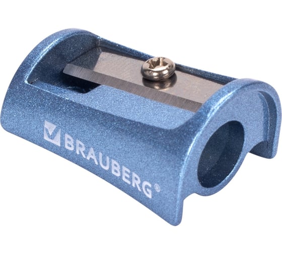 Точилка BRAUBERG Arc цинковая, корпус ассорти 228455