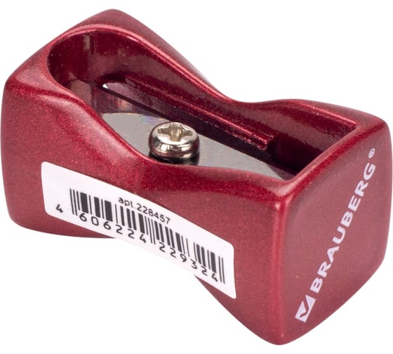Точилка BRAUBERG ZigZag металлическая, корпус ассорти 228457