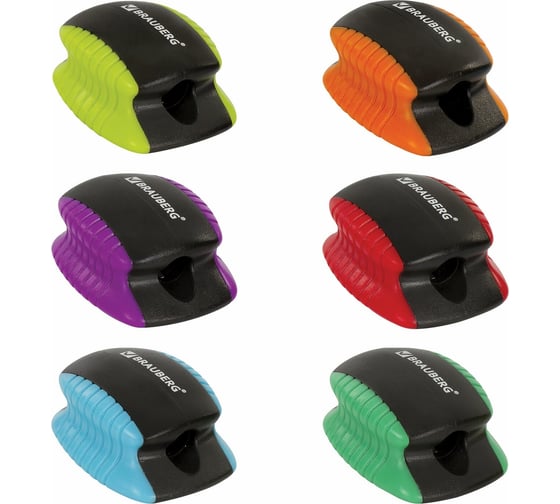 Точилка BRAUBERG Ultra Color пластиковая, корпус ассорти 228466