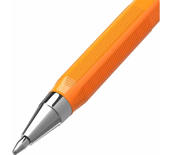Шариковые ручки BRAUBERG M-500 Orange набор 4 шт, синие, узел 0.7 мм, линия письма 0.35 мм 143950