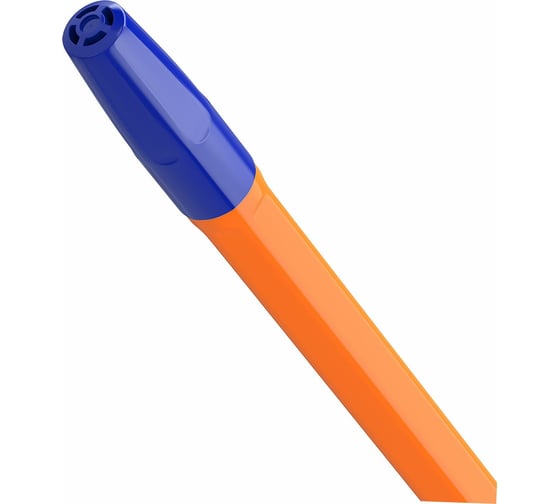 Шариковые ручки BRAUBERG M-500 Orange набор 4 шт, синие, узел 0.7 мм, линия письма 0.35 мм 143950