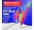 Шариковая ручка Delta Mix масляная BRAUBERG, автоматическая, синяя, корпус soft-touch ассорти, узел 0.7 мм, линия письма 0.35 мм 36 шт 143340 2
