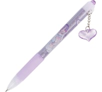 Шариковая автоматическая ручка BRAUBERG First Love с грипом, синяя, подвеска, корпус ассорти, узел 0.5 мм, линия письма 0.3 мм 141285