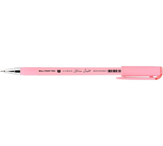 Набор шариковых ручек LOREX PASTEL SLIM SOFT синий 1 цвет, 0,5 мм 4 шт круглый корпус ultra-soft touch игольчатый наконечник LXOPSS-PS1-4p