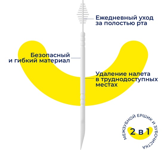 Пластиковые зубочистки BEIBER 100 шт., зубочистки с ершиком Toothpicks(100)