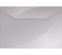 Папка-конверт на кнопке OfficeSpace А4, 150 мкм, пластик, прозрачная Fmk12-1 / 220893