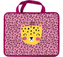 Папка для труда Schoolformat с ручкой А4 AWESOME ROAR 330x260x75 пластик, розовый, для девочек ПТРТМРШ-АСР