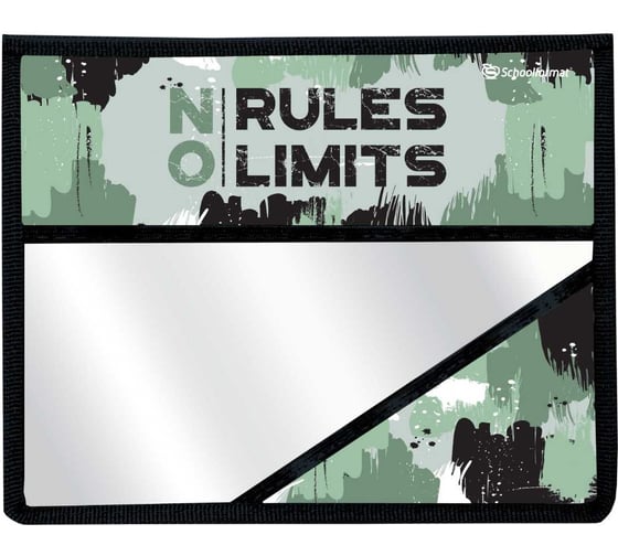 Папка для тетрадей Schoolformat 1 отделение А5 NO RULES 235x190x50 молния полиэстер, хаки для мальчиков ПТПЛ1А5-НРЛ 1