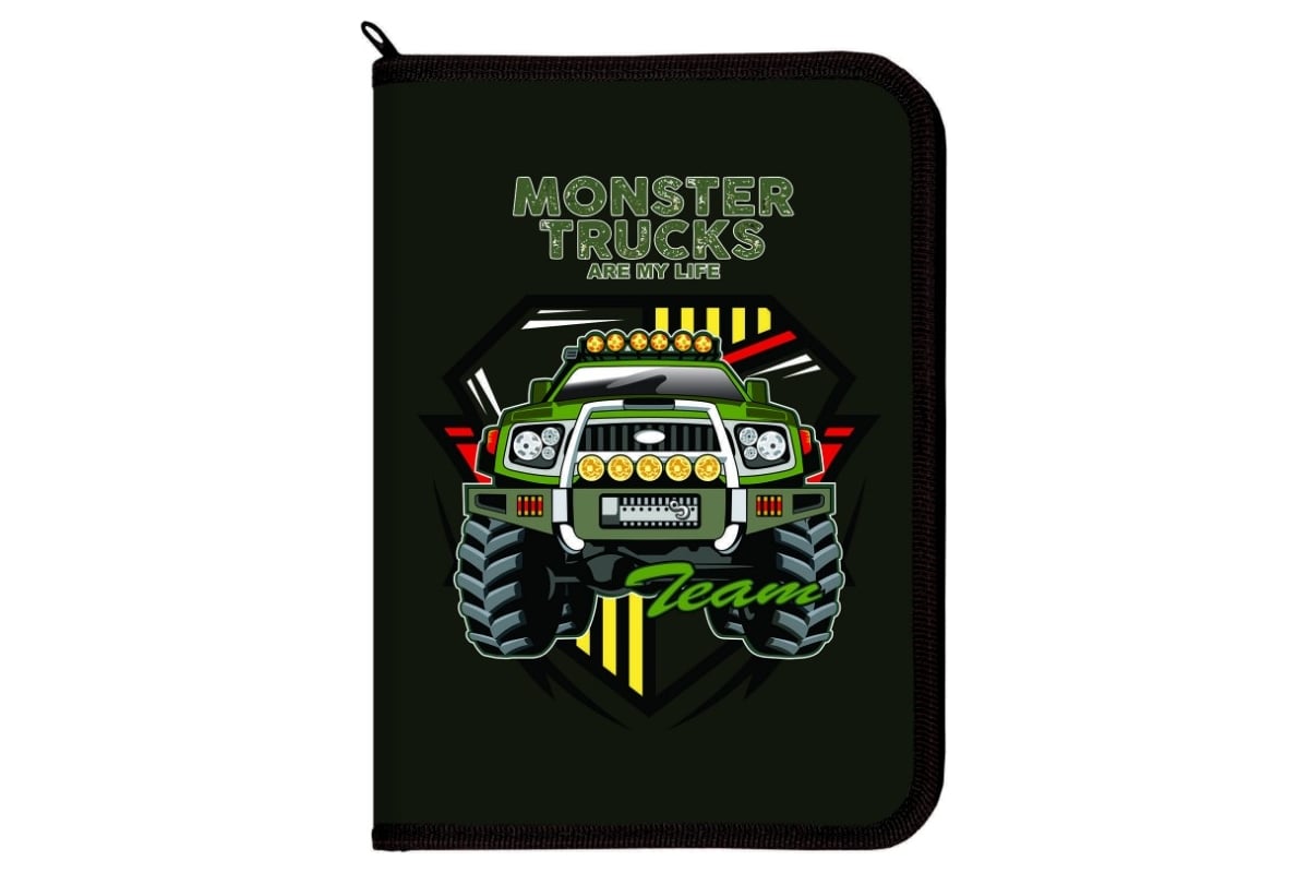 Папка для труда Schoolformat А4 MONSTER TRUCK 350x265x60 пластик, с  клапаном, для мальчиков ПТРПМ-МСТ