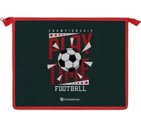 Папка для тетрадей Schoolformat 1 отделение А5 PLAY TIME 235x190x50 молния, картон, полиэстер, темно-зеленый, для мальчиков ПТКМ1А5-ПЛТ
