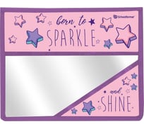 Папка для тетрадей Schoolformat 2 отделения А5 SHINE BRIGHT 230x195x50 липучка, пластик, для девочек ПТПЛ2А5-ШБР