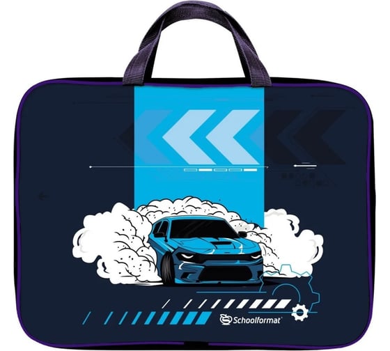 Папка для труда Schoolformat с ручкой А4 RIDE FOR LIFE 330x265x60 полиэстер, синий, для мальчиков ПТРТМР-РФЛ