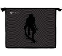 Папка для тетрадей Schoolformat 1 отделение А5 SKATE LIFE 235x190x50 молния, картон, полиэстер, черный, универсальный ПТКМ1А5-СКЛ