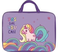 Папка для труда Schoolformat с ручкой А4 FAIRYTALE UNICORN 350x265x60 ткань, для девочек ПТРТМР-СКЕ