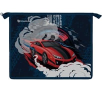 Папка для тетрадей Schoolformat 1 отделение А5 RIDE FOR LIFE 235x190x50 молния, пластик, синий, для мальчиков ПТПМ1А5-РФЛ