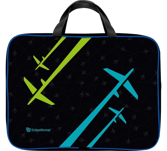 Папка для труда Schoolformat с ручкой А4 BORN TO FLY 330x265x60 полиэстер, черный, для мальчиков ПТРТМР-БТФ
