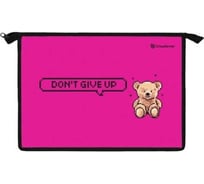 Папка для тетрадей Schoolformat 1 отделение А4 PIXEL BEAR 325x230x55 молния, картон, полиэстер, фуксия для девочек ПТКМА4-ПКБ