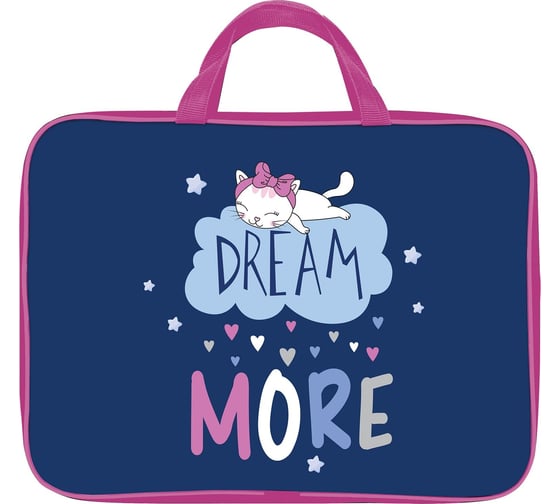 Папка для труда Schoolformat с ручкой А4 KITTEN'S DREAMS 350x265x60 ткань, для девочек ПТРТМР-КТД 1
