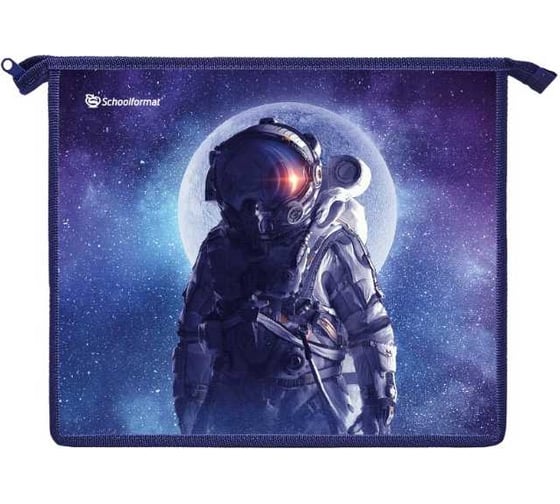 Папка для тетрадей Schoolformat 1 отделение А5 SPACE SOUL 235x190x50 молния, пластик, синий, для мальчиков ПТПМ1А5-СПС 1
