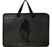 Папка для труда Schoolformat с ручкой А4 SKATE LIFE 330x260x75 пластик, черный, универсальный ПТРТМРШ-СКЛ